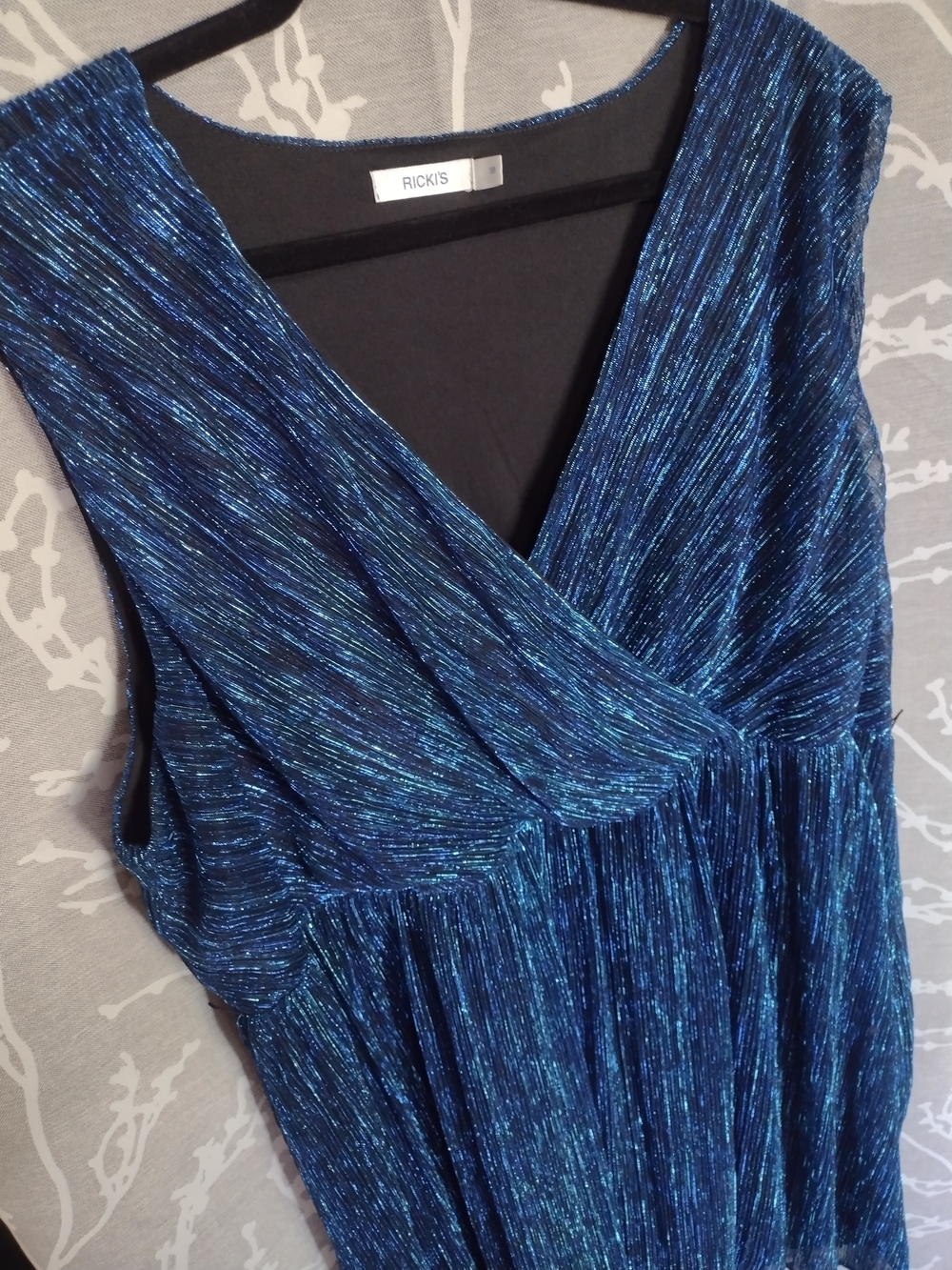 Ricki's Sparkly Cobalt Faux Wrap Dress